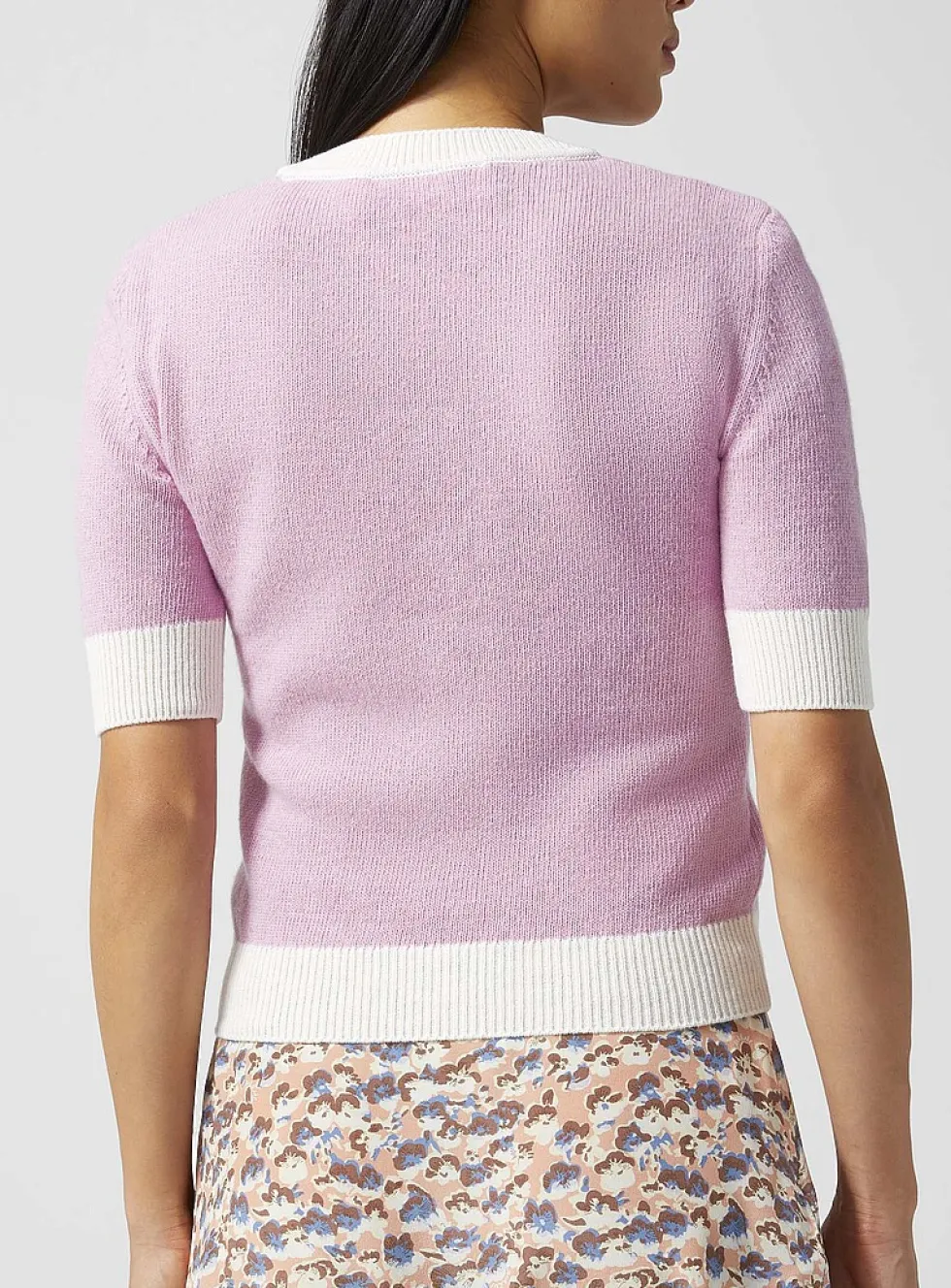 Embroidered patch wool sweater