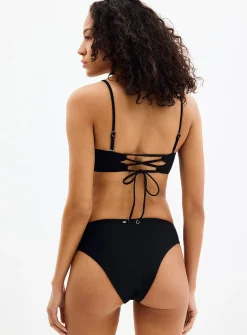 Embroidered pearl palm tree cheeky bottom
