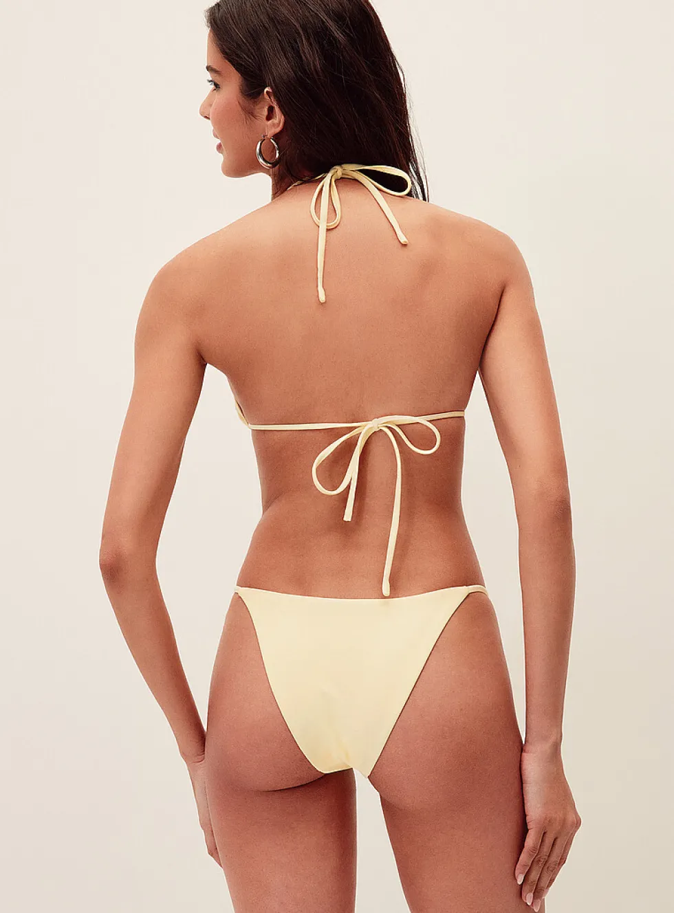 Embroidered pearl stripe cheeky bottom