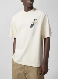 Embroidered shovel T-shirt
