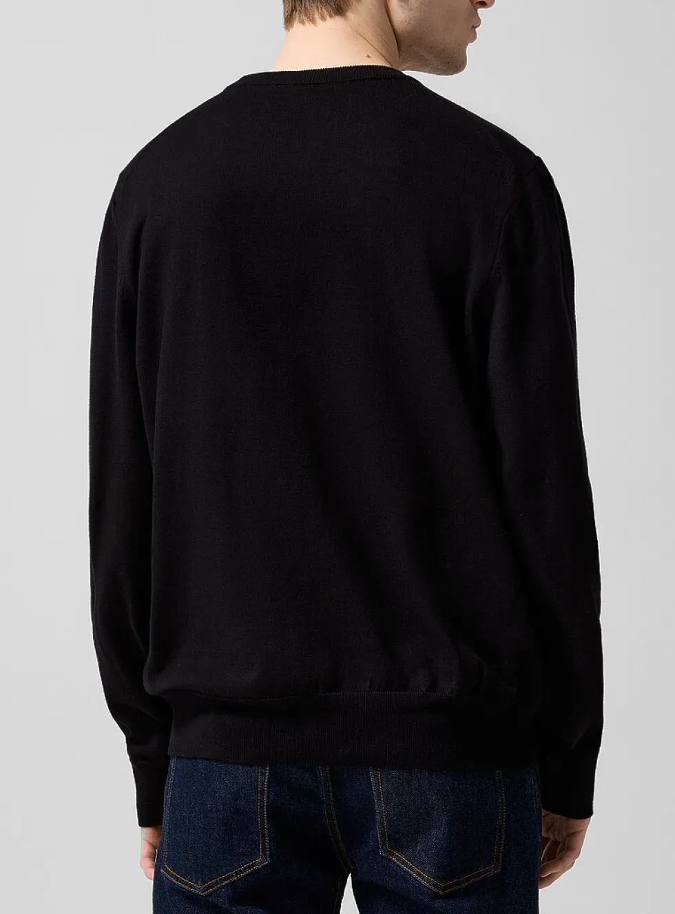 Embroidered signature pure cotton sweater