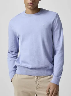 Embroidered signature pure cotton sweater