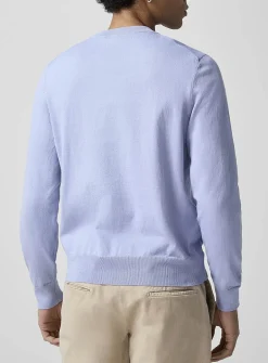 Embroidered signature pure cotton sweater