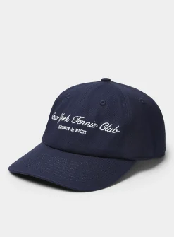 Embroidered tennis-club cap