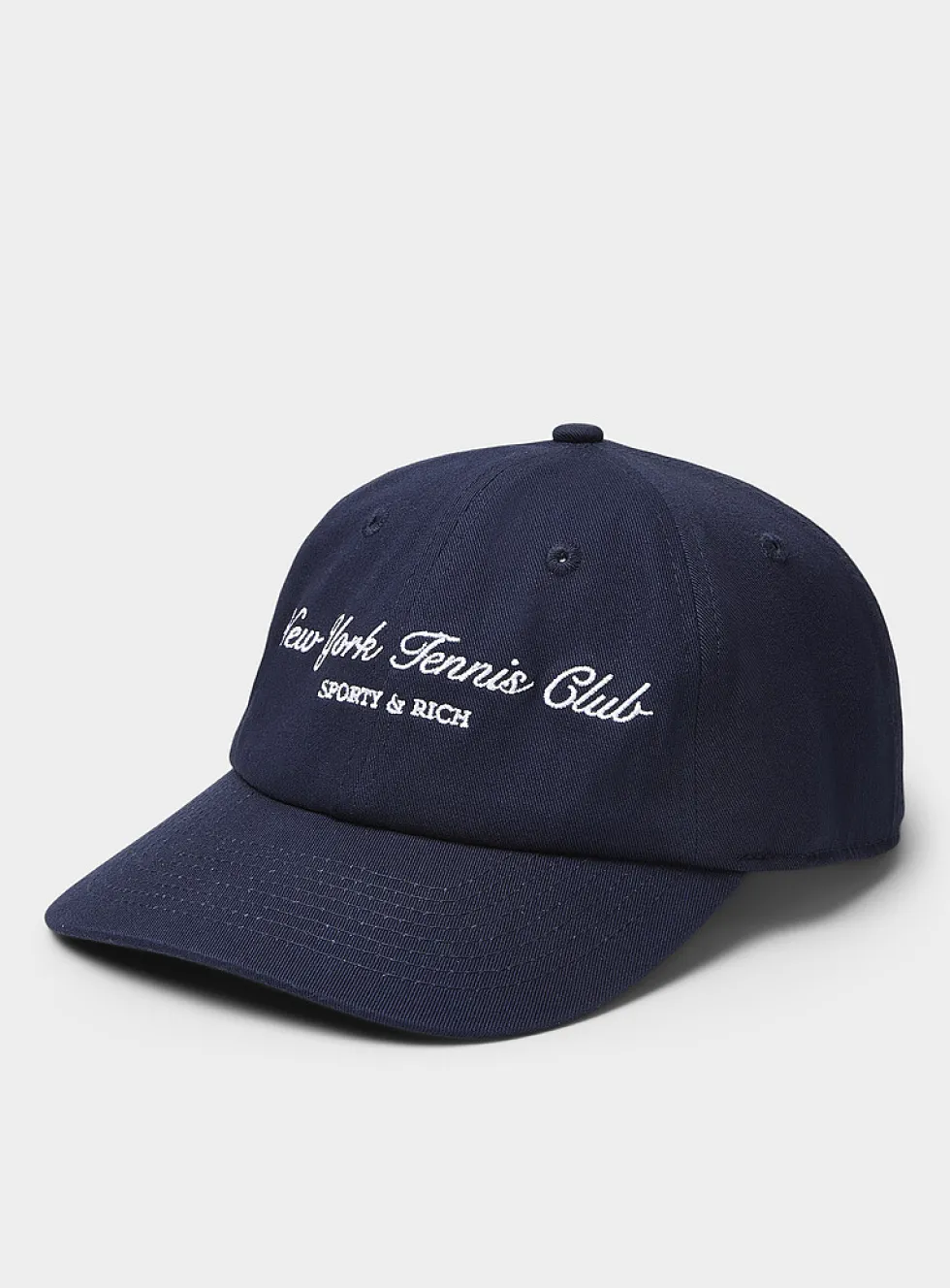 Embroidered tennis-club cap