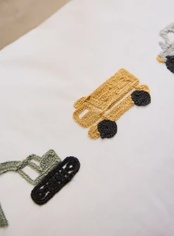 Embroidered trucks children's pillowcase