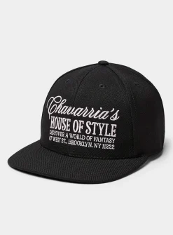 Embroidered typography cap