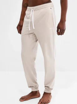Embroidered-logo sand lounge joggers