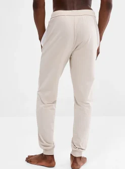 Embroidered-logo sand lounge joggers
