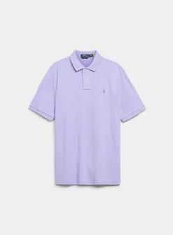 Embroidered-rider colourful piqué polo