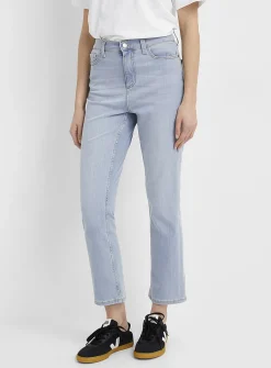 Emily distressed-detail stretch jean