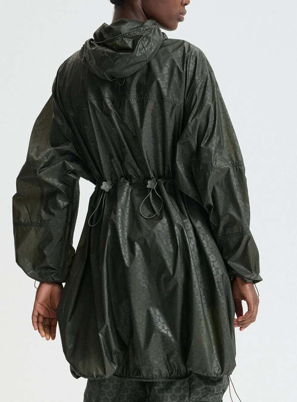 Emma long canvas windbreaker