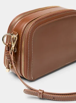 Emma topstitched crossbody bag