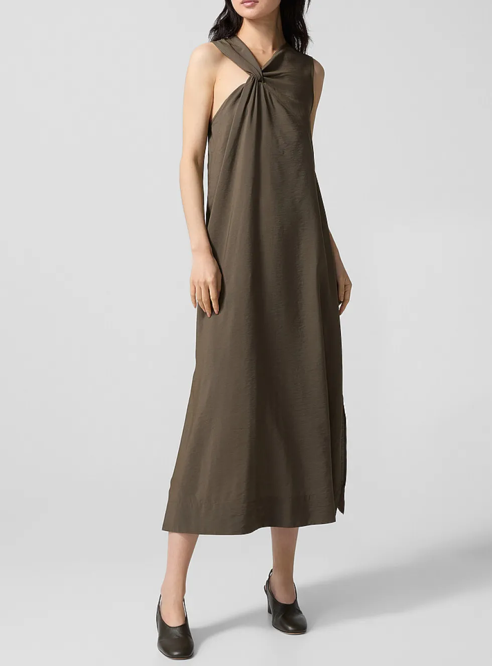 Emna tie-effect midi dress