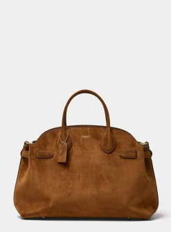 Empire caramel suede tote bag
