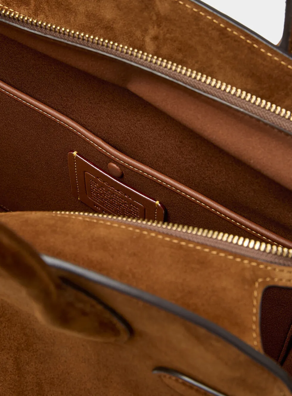 Empire caramel suede tote bag