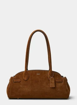 Empire soft suede shoulder bag