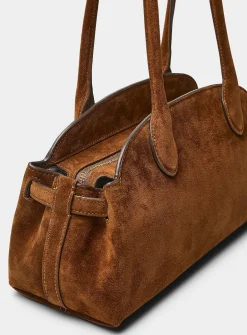 Empire soft suede shoulder bag