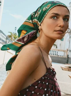 Endy paisley mosaic scarf