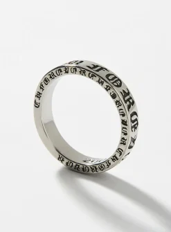 Engraved gothic inscription ring