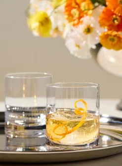 Engraved spear whiskey glasses