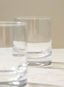 Engraved spear whiskey glasses