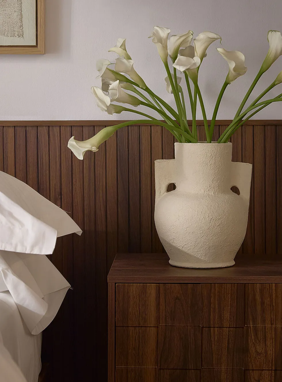 Erabus cream-coloured terracotta vase