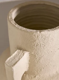 Erabus cream-coloured terracotta vase