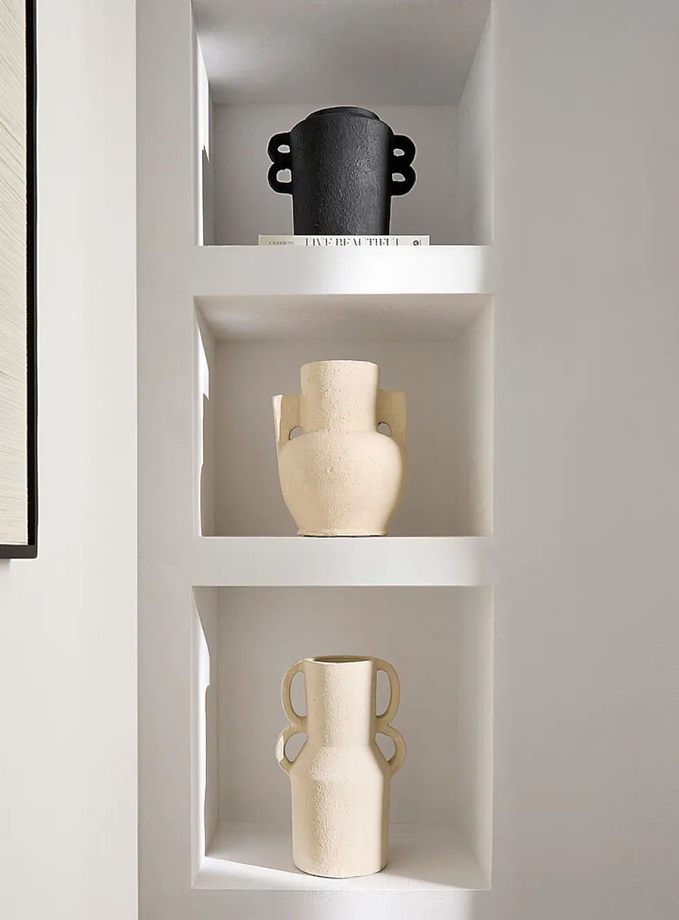Erabus cream-coloured terracotta vase