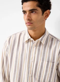 Erillo vertical-stripe shirt