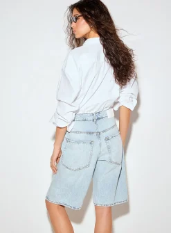 Erin loose light blue jort