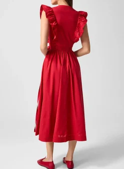 Ermione ruffled crossover dress