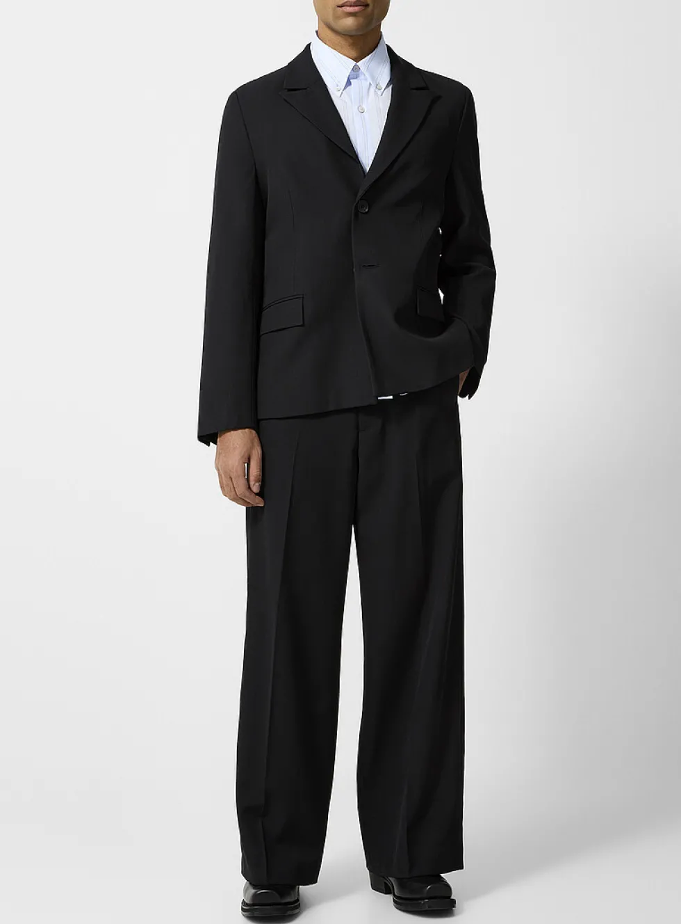 Eron wide-leg twill pant