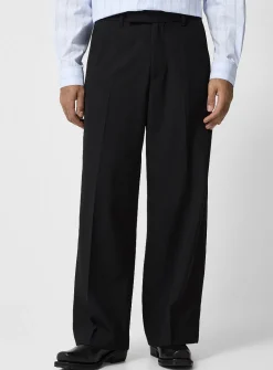 Eron wide-leg twill pant