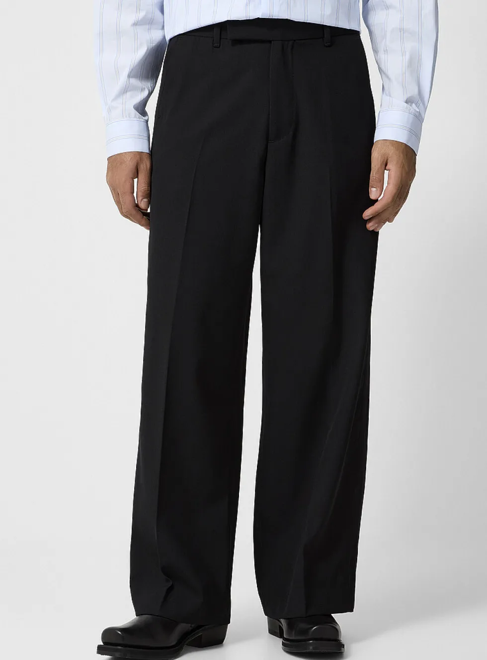 Eron wide-leg twill pant