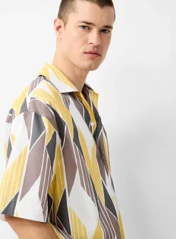 Espino geo-pattern shirt