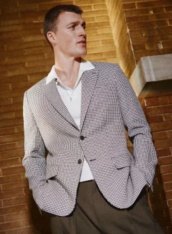 Espresso houndstooth jacket