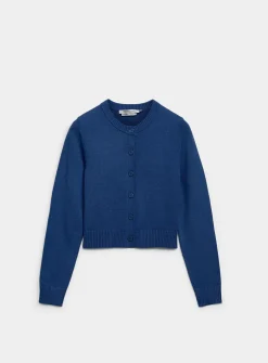 Essential solid boxy-fit cardigan