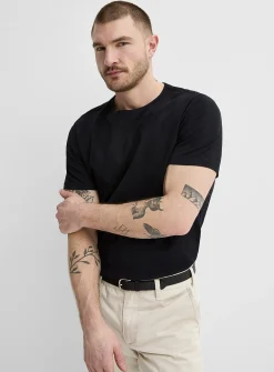 Etched-stripe T-shirt
