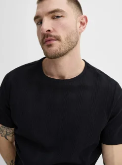 Etched-stripe T-shirt