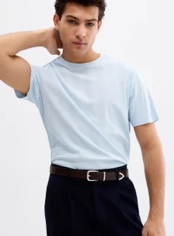 Etched-stripe T-shirt