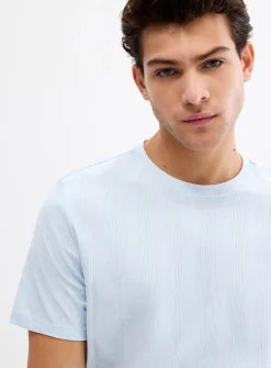 Etched-stripe T-shirt