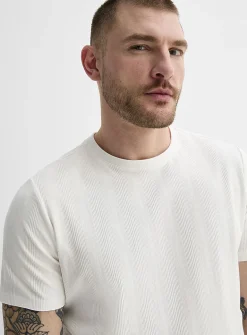 Etched-stripe T-shirt