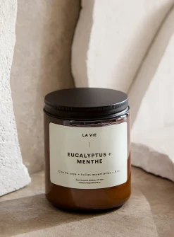Eucalyptus and mint scented candle