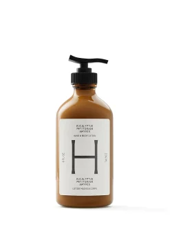 Eucalyptus, petitgrain and amyris hand and body lotion
