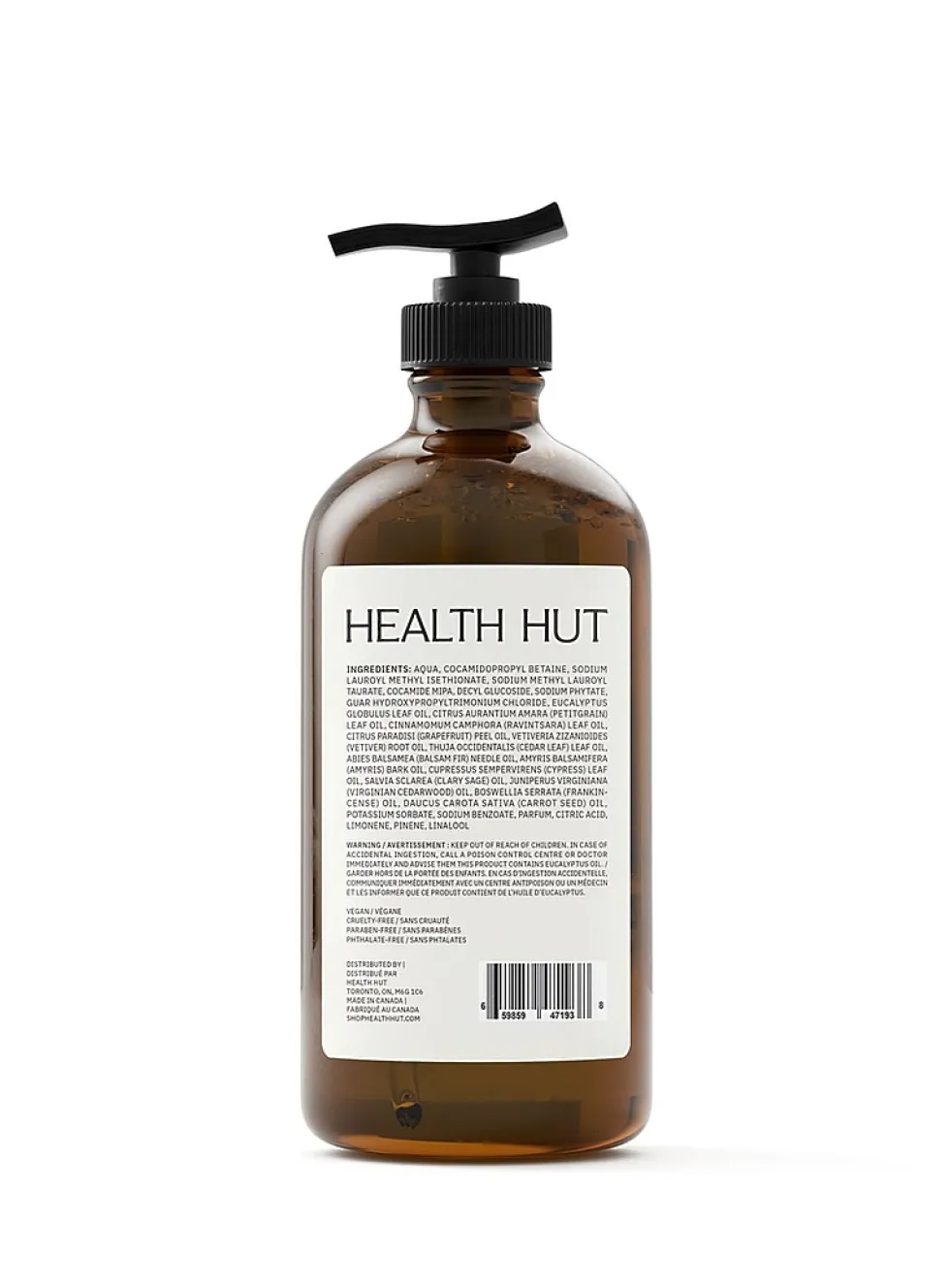 Eucalyptus, petitgrain, and amyris hand soap