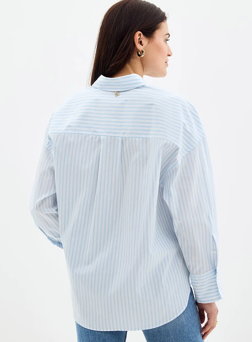 Eustyna blue stripes loose shirt