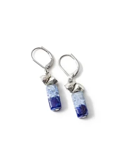 Euzèbe glass and pebbles earrings