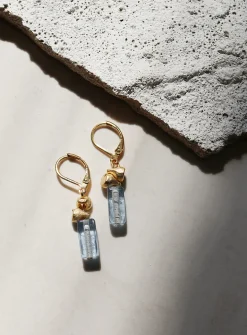 Euzèbe glass and pebbles earrings