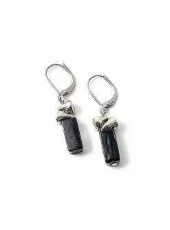 Euzèbe glass and pebbles earrings